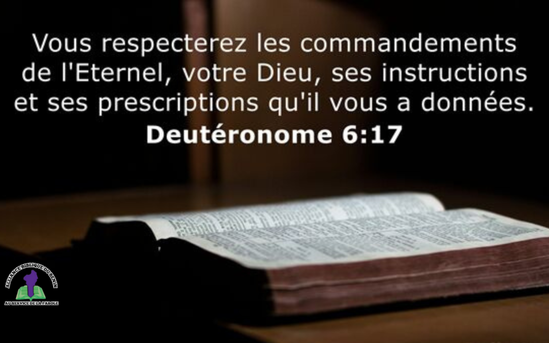 Méditation du jour : « Fidélité quotidienne : vivre selon la parole de Dieu » (Deutéronome 6:17)