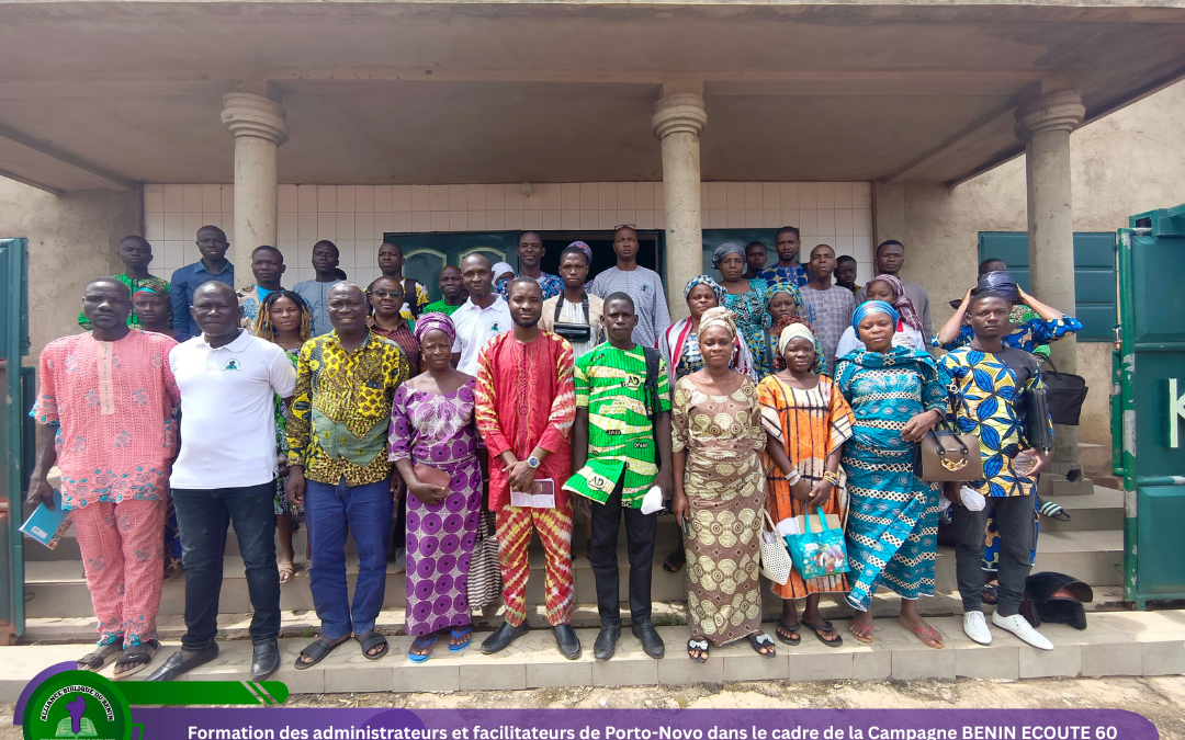 Formation des administrateurs et facilitateurs de Parakou dans le cadre de la Campagne BENIN ECOUTE 60