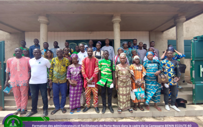 Formation des administrateurs et facilitateurs de Parakou dans le cadre de la Campagne BENIN ECOUTE 60