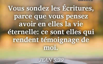Méditation du jour : « Scrutez les Écritures, elles rendent témoignage de Christ »