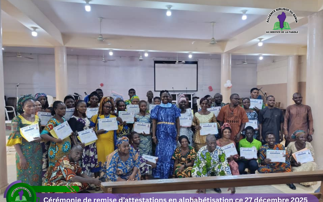 Cérémonie de remise d&rsquo;attestations en alphabétisation ce samedi 27 décembre